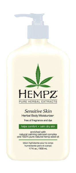 SENSITIVE SKIN HERBAL BODY MOISTURIZER Молочко для чувствительной кожи тела HEMPZ  с ароматом овса и ванили Hempz